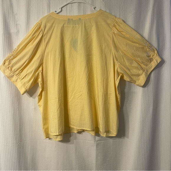 Draper James 3X Embroidered Button Down Blouse - Picture 2 of 5